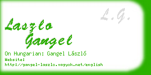 laszlo gangel business card